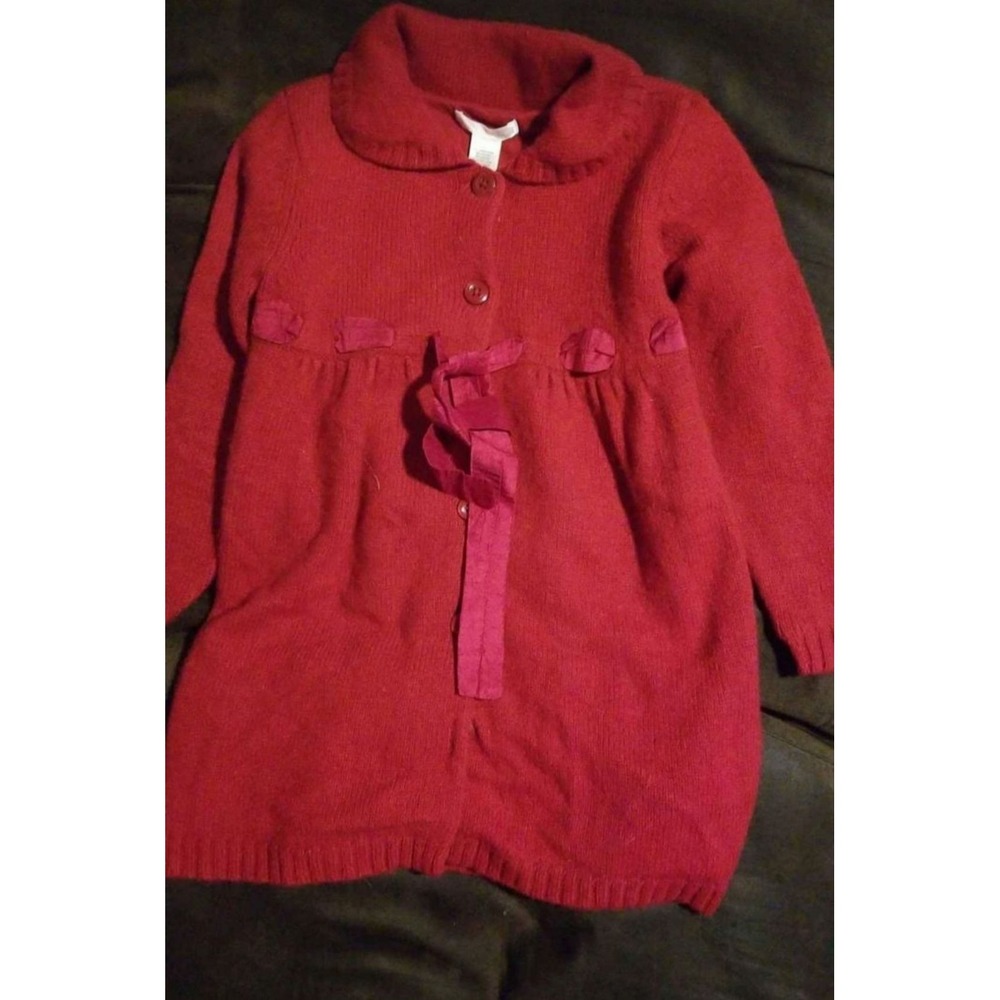 Janie and Jack‎ snow angels red wool coat size 5t winter Christmas